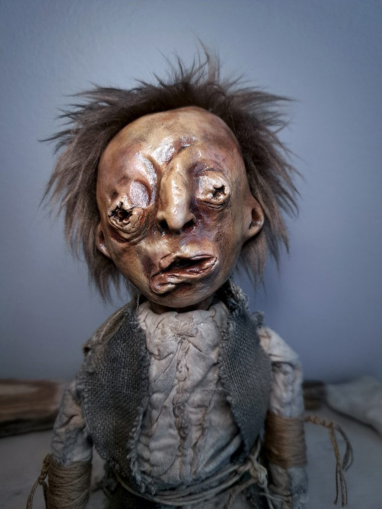 Creepy Relic Art Doll – Handmade OOAK Gothic Artifact Figure Sculpture